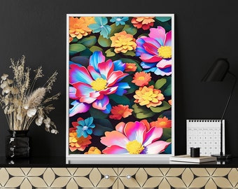 Blossom Bonanza - Full of Flowers Cozy Palette for Vibrant Printable Floral Art