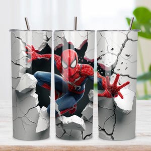 Super Hero Cartoon Tumbler Wrap 20 Unzen dünner Tumbler Wrap, 3D Cartoon Charakter Tumbler Wrap, Sublimationsbecher. Superhelden PNG Designs