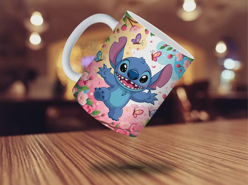 stitch mug png, floral stitch design, 11oz mug wrap, sublimation template, instant download png, diy mug design, commercial use png, stitch sublimation, 15oz mug png, disney mug wrap, sublimation bundle, cartoon cup design, mug wrap bundle