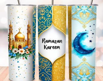 Islamic Blessing Tumbler Wrap PNG, Muslim Faith Sublimation, 20oz Skinny Tumbler Design, Religious Motivational Tumbler, Digital Download