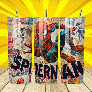 90s style Childhood Superhero tumbler PNG, trendy Cartoon 90s cartoon tumbler, 20 oz Skinny tumbler Wrap, cartoon Tumbler sublimation design