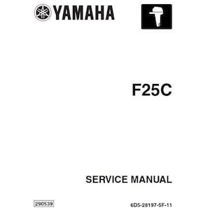 Yamaha 4-takts F25C utombordsmotor servicemanual modellkod 6D5 modeller F25CMH och F25CM