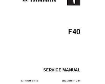 Manual de servicio del motor fueraborda Yamaha F40A, F40EA y F40EHA EFI, código de modelo 6BG - 2008