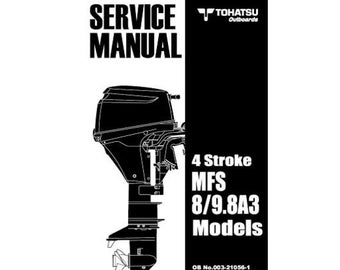 Tohatsu 4 stroke 8/9.8A3 8hp and 9.8hp Outboard service, repair, workshop manual 2010