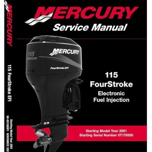 Mercury 4 Stroke 115HP EFI Outboard shop, service, repair, workshop manual 2001