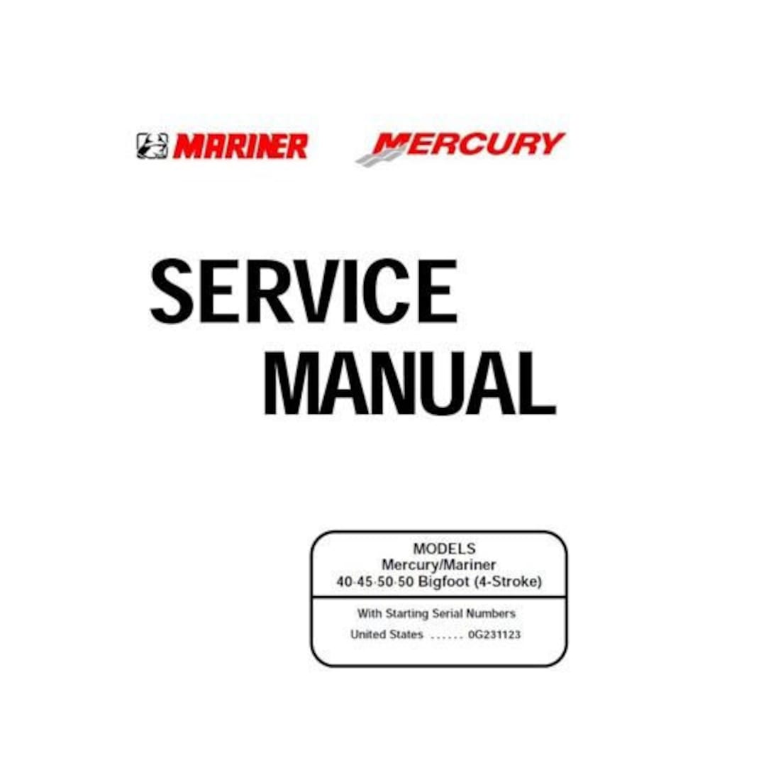 Mercury-mariner 4 Stroke 40hp, 45hp, 50hp & 50hp Bigfoot Outboard
