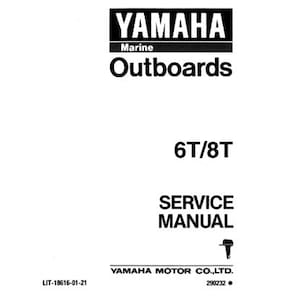 Yahama 2-Takt 6-8 PS Außenbordmotor Service-Handbuch Zugelassene Modellcodes 6H6 und 6G1