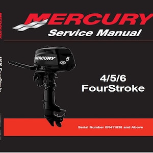 Manuale di officina, riparazione e assistenza per motori fuoribordo Mercury 4 tempi 4, 5 e 6 CV 2011 F4M, F4ML, F5M, F5ML, F6M, F6ML