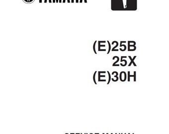 ヤマハ エンデューロ 2 ストローク E25B、25X、E30B 船外機サービス マニュアル 無料の部品カタログとオーナーズ マニュアルを含む
