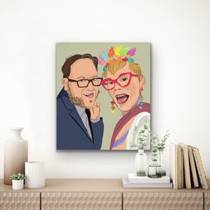 Retrato personalizado Pintura a partir de una foto Retrato familiar El mejor regalo personalizado para el aniversario del día de San Valentín