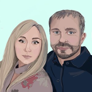 Retrato personalizado Pintura de foto Retrato familiar El mejor regalo personalizado para aniversario