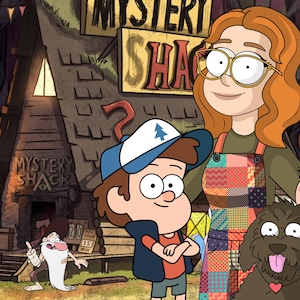 Gravity Falls, retrato familiar personalizado de Gravity Falls, retrato en estilo de dibujos animados, retrato familiar personalizado, dibujo de novia, ¡regalo para un niño!