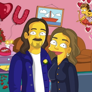 Family Simpsons portrait, Personalized Simpsons portrait, Custom Simpsons portrait  Personalized Simpsons family portrait, Simpsons gift,
