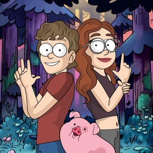 Gravity Falls, spersonalizowany portret rodzinny Gravity Falls, portret w stylu kreskówkowym, spersonalizowany portret rodzinny, rysunek GF, prezent dla dziecka!