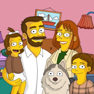 Personalized Simpsons family portrait, Personalized Simpsons portrait, Simpsons gift, Family Simpsons portrait, Custom Simpsons portrait