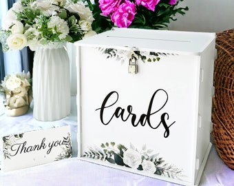 Wedding Card Box | White Card Box | PVC Box | Wedding Cards | Wedding Card Decorations | Gift Card Box Holder