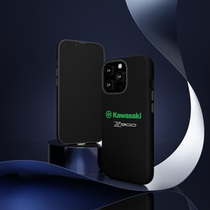 Custodia per telefono nera Kawasaki Z900, Iphone, Samsung immagine 7