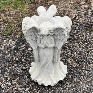 Garden Angels Statue Concrete Three Angels Sculpture Cherub Stone ...