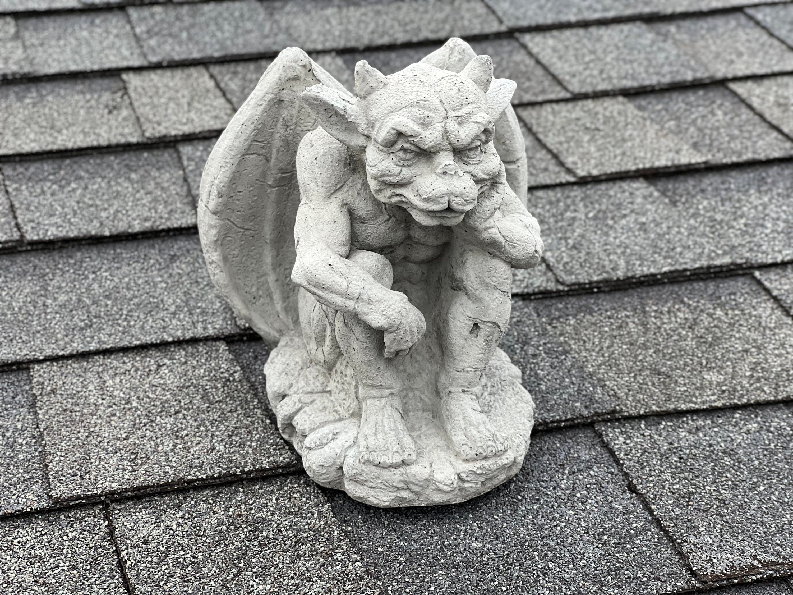 Gargoyle Statue Garden Statue Concrete Sitting Gargoyle Sculpture Stone ...