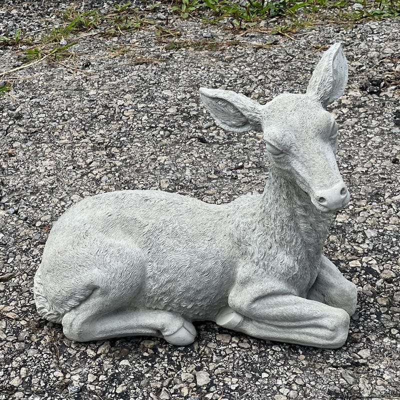 Concrete Deer Statues - Etsy