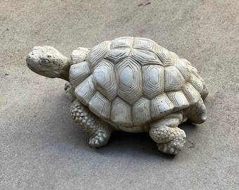 Massive Turtle Sculpture 9" Sea Turtle Garden Statue Cement Turtoise Outdoor Lawn Ornament Yard Art Decoration Outside Gift Idea Made In USA