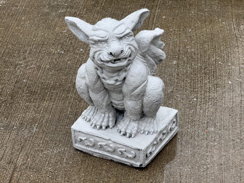 Concrete Gargoyle Statue Outdoor Garden Decor Heavy Duty Mythical ...