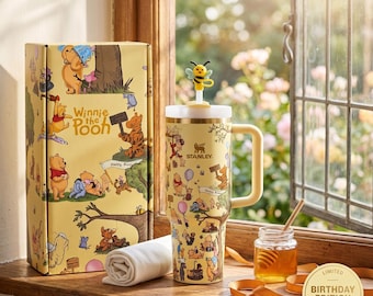 Tazza Stanley personalizzata, Winnie the Pooh, Tazza da viaggio, Tazza termica, regalo per lui, 1,2 litri, Stampa laser