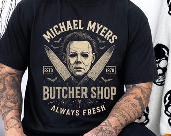 Michael Myers Butcher Shop T-Shirt: Halloween Horror Movie Tee