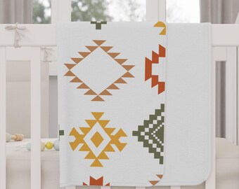 Southwest Toddler Blanket, Aztec baby blanket, Gender neutral baby blanket, Nap blanket