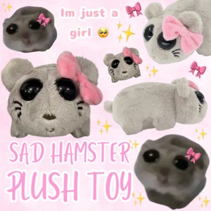 Sadhamster plush toy