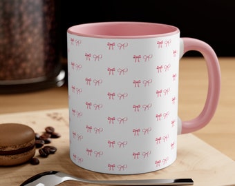 Adorable Pink Bow Mug: Charming Ceramic Cup for Every Beverage Moment