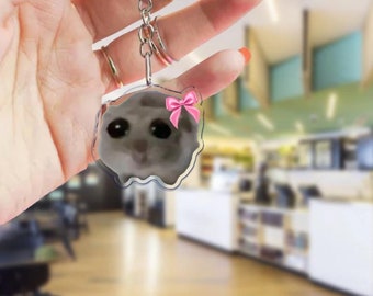 Sad Hamster - Im Just A Girl Sad Hamster Key Chain