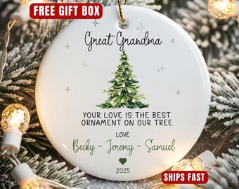 Great Grandma Ornament, Great Grandma Christmas Ornament New Great Grandma to be Great Grandma Announcement Gift Great Grandma KeepsakeON262