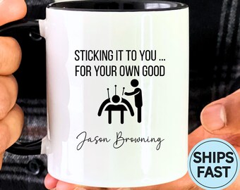 Personalized Acupuncturist Mug, Acupuncturist Gift Idea, Gift For Acupuncturist, Custom Coffee Cup Gift For Acupuncturist, Needles, C1115