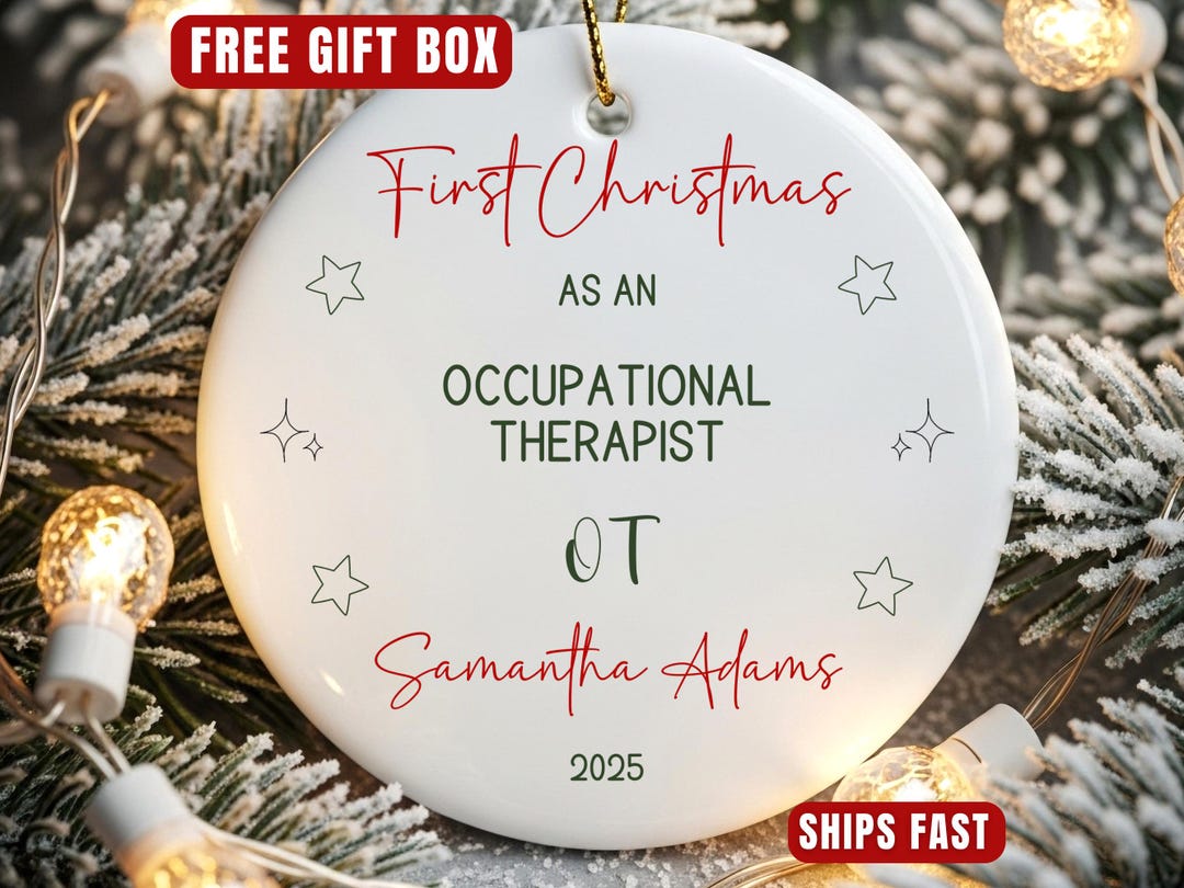 Occupational Therapist First Christmas Ornament, Personalized Christmas ...