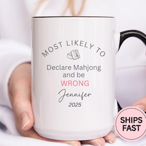 Funny Mahjong Coffee Mug, Personalized Mahjong Cup, Gift For Mahjong Player, Mahjong Gifts, Mahjong Player Gifts, Mahjong Lover Gifts, C1055