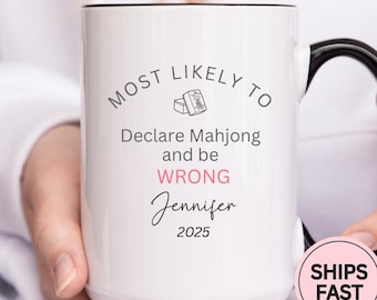 Funny Mahjong Coffee Mug, Personalized Mahjong Cup, Gift For Mahjong Player, Mahjong Gifts, Mahjong Player Gifts, Mahjong Lover Gifts, C1055