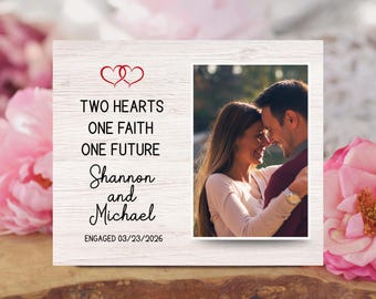 Engagement Gift, Couples Personalized  Picture Frame, Custom Engagement Keepsake, Newly Engaged Gift, Mr & Mrs Plaque PB1011-C