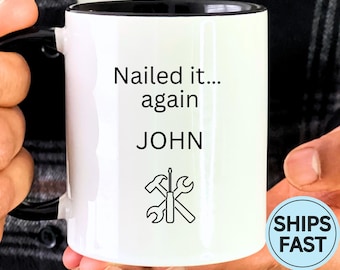 Personalized Handyman Mug Gift For Dad, Funny Gift For Husband, Handyman Coffee Cup, Happy Birthday Handyman Mug, Jack Of All Trades, C1118