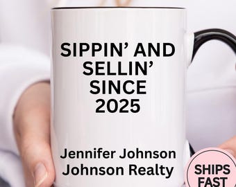 Personalized Real Estate Agent Gift Mug, New Agent Cup, New House C1002