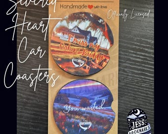 Ravenhood Legacy Car Coasters - Tyler and Delphine - Officially Licensed, Set of 2