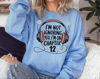 Audiobook Lover Gildan Crewneck Sweatshirt - Cozy Reading Gift