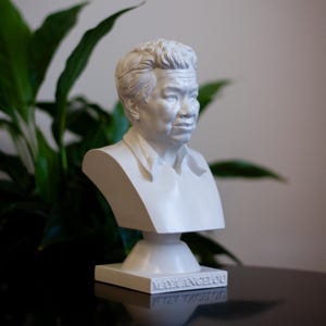 Popiersie Mayi Angelou - ręcznie robiony inspirujący prezent dla miłośników poezji i entuzjastów sztuki literackiej - idealny wystrój poezji i prezent poetycki