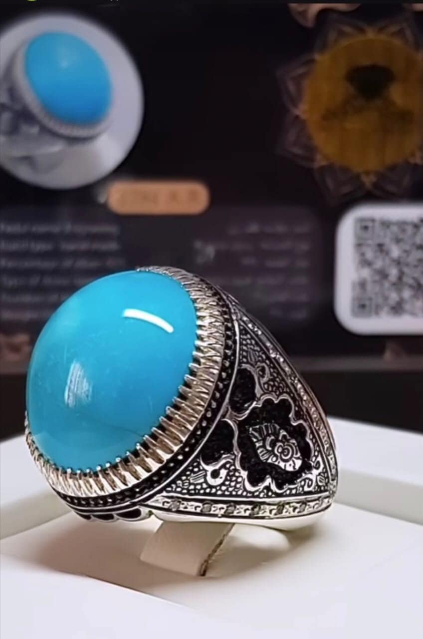 Dark Blue Feroza Ring Turquoise Rings Nishapuri Feroza New Elegant Ring  Design Real Feroza Natural Stone Shia Rings Islamic Rings Gemstones - Etsy  | Joyeria, Joyas, Anillos