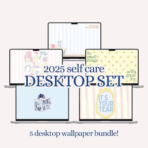 2025 Self Care Desktop Wallpapers High-Quality Pastel Backgrounds for Mac, Windows, Laptop, PC, Colorful Aesthetic
