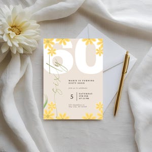 Editable 60th Birthday Dinner Party Invite Adult Birthday Invitation 60th birthday party dinner party invite cheers to sixty canva template