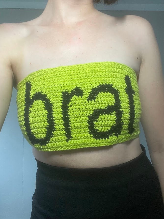 Brat Crochet Crop Top and Tapestry Pattern - Etsy