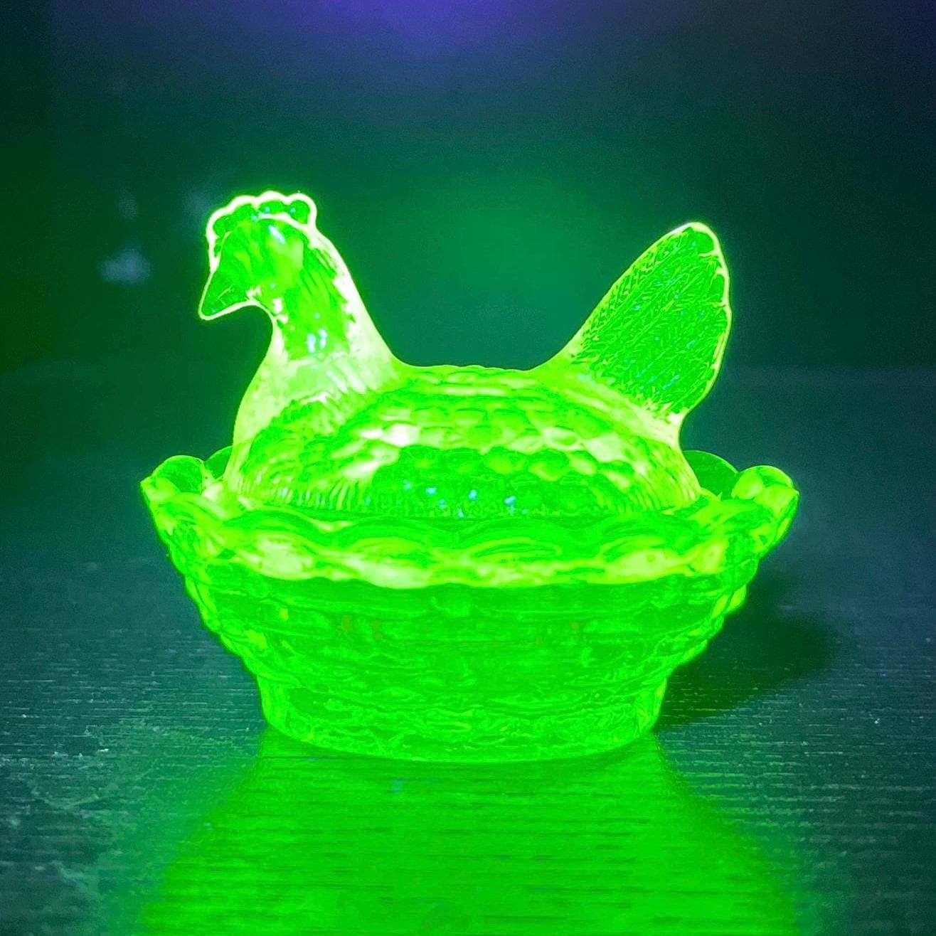 Boyd Glass Citrus Vaseline Hen on Nest #145 - Etsy