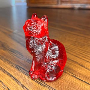 Vintage Amberina Mosser Cat