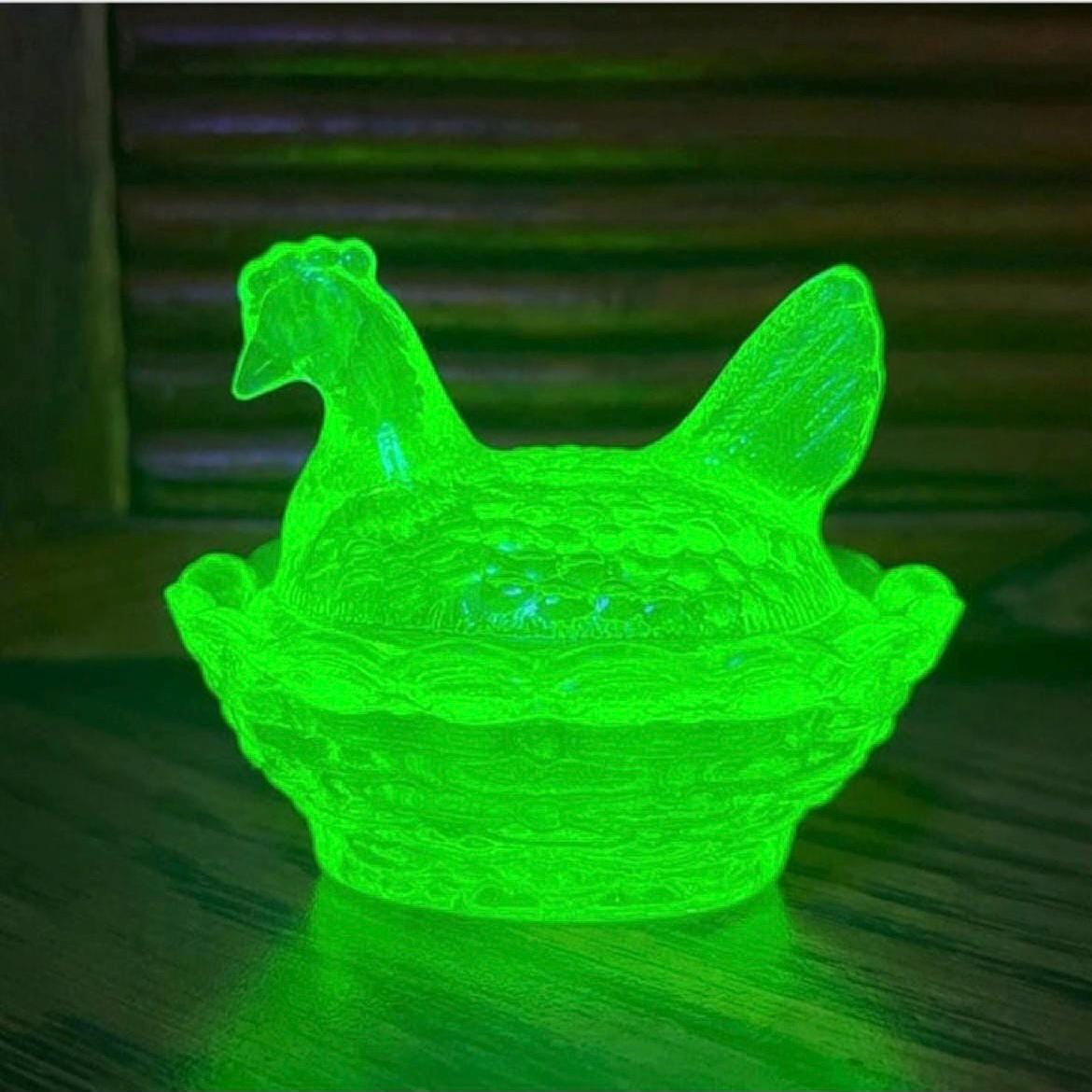Boyd Glass Golden Delight Uranium Hen on Nest #42 - Etsy